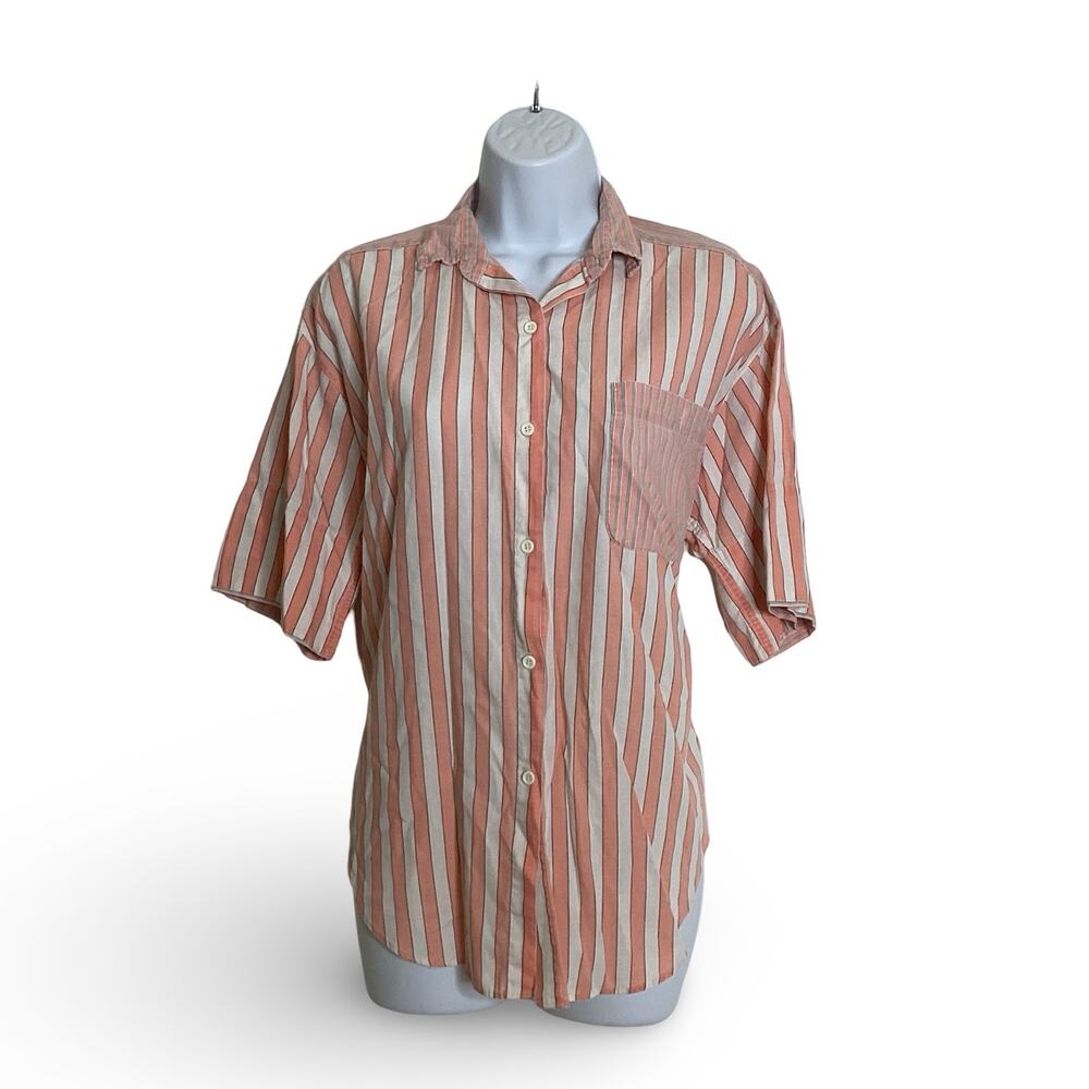 Vintage Henri James Striped Button Down